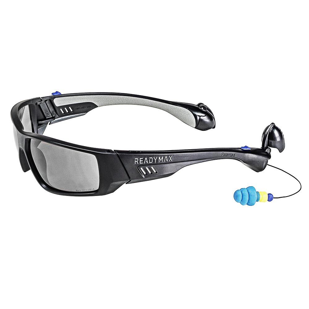 SoundShield Pro Series 1 Safety Glasses Black Frame Grey Lens with NRR