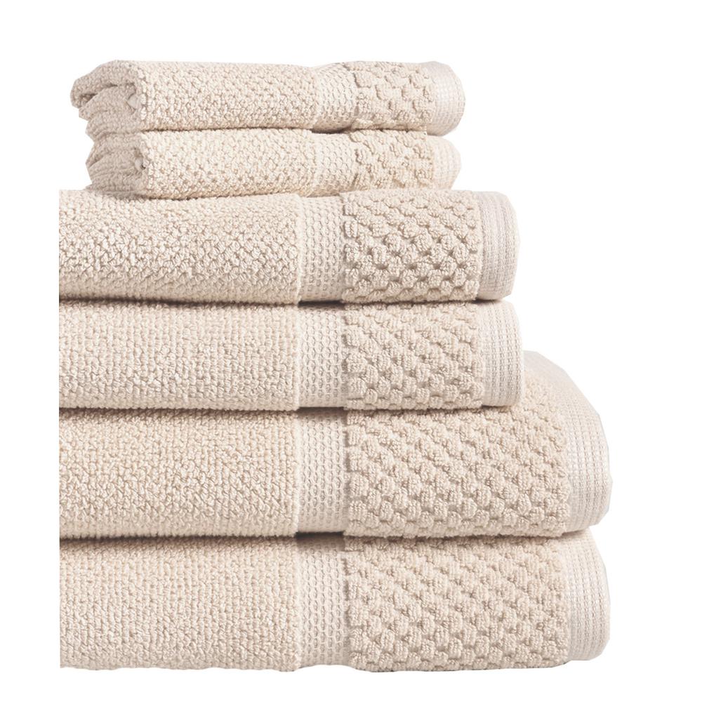 Espalma Royale 6Piece 100 Turkish Cotton Bath Towel Set in Creme