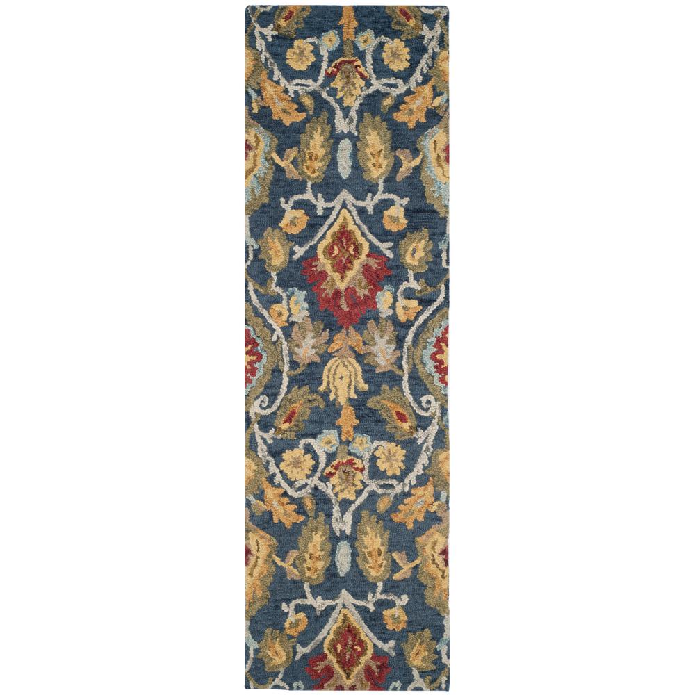 Safavieh Blossom Navy/Multi 2 ft. x 8 ft. Runner RugBLM402A28 The