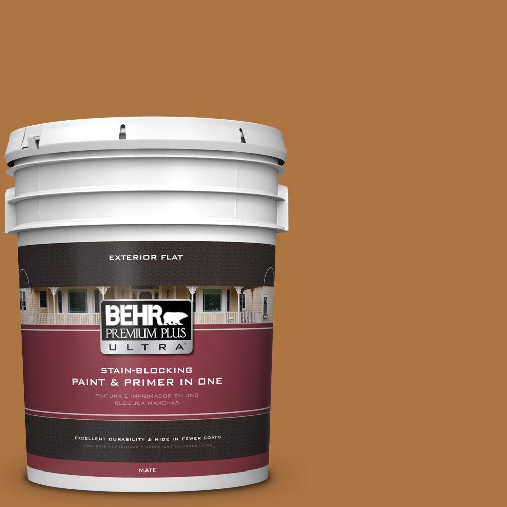 BEHR Premium Plus Ultra 5gal. M2507 Blonde Wood Flat Exterior Paint