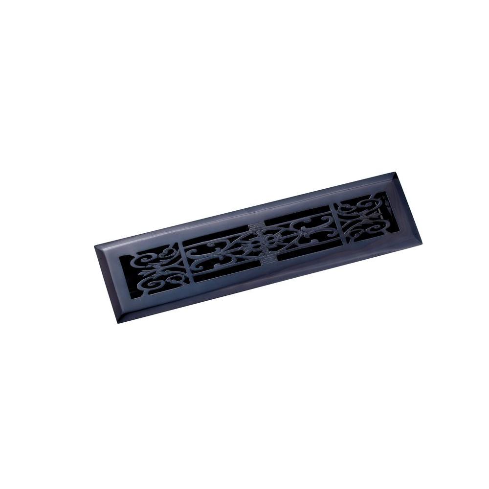 Zoroufy 2 25 In X 12 In Decorative Floor Register Antique Black   Blacks Zoroufy Registers Grilles 20289 64 1000 