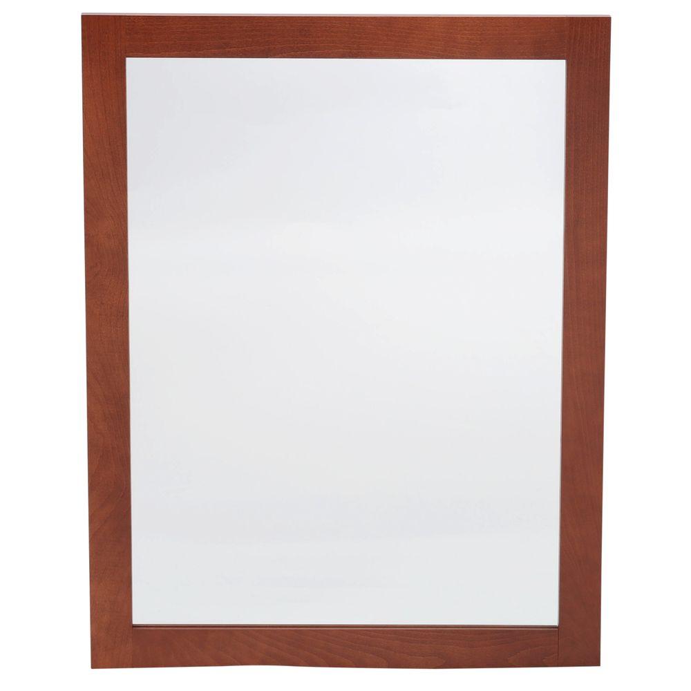 Glacier Bay Artisan 24 In X 31 Framed Vanity Mirror Chestnut Glacier Bay Artisan 24 In X 31 Framed Vanity Mirror Chestnut