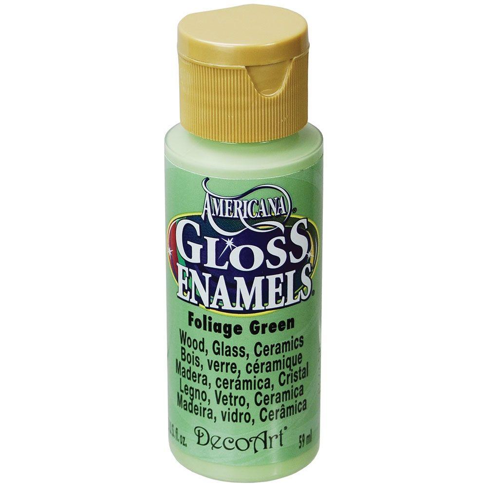 Americana 2 Oz Foliage Green Gloss Enamel Paint Dag269 30 The Foliage Green Gloss Enamel Paint