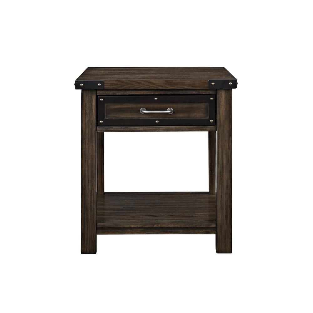 Acme Furniture Kailas Dark Oak Storage End Table 82282 The