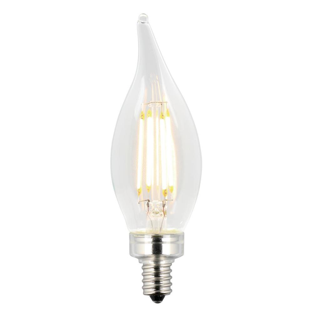 GE 40W Equivalent Soft White CA11 Clear Bent Tip Candelabra Base ...