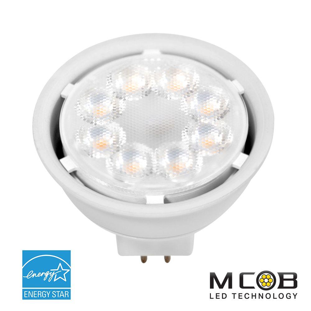 Mr16 Led Bulbs Light The Home Depot 50w Equivalent Warm White 2700 Mr16 Dimmable Mcob Led Flood Light