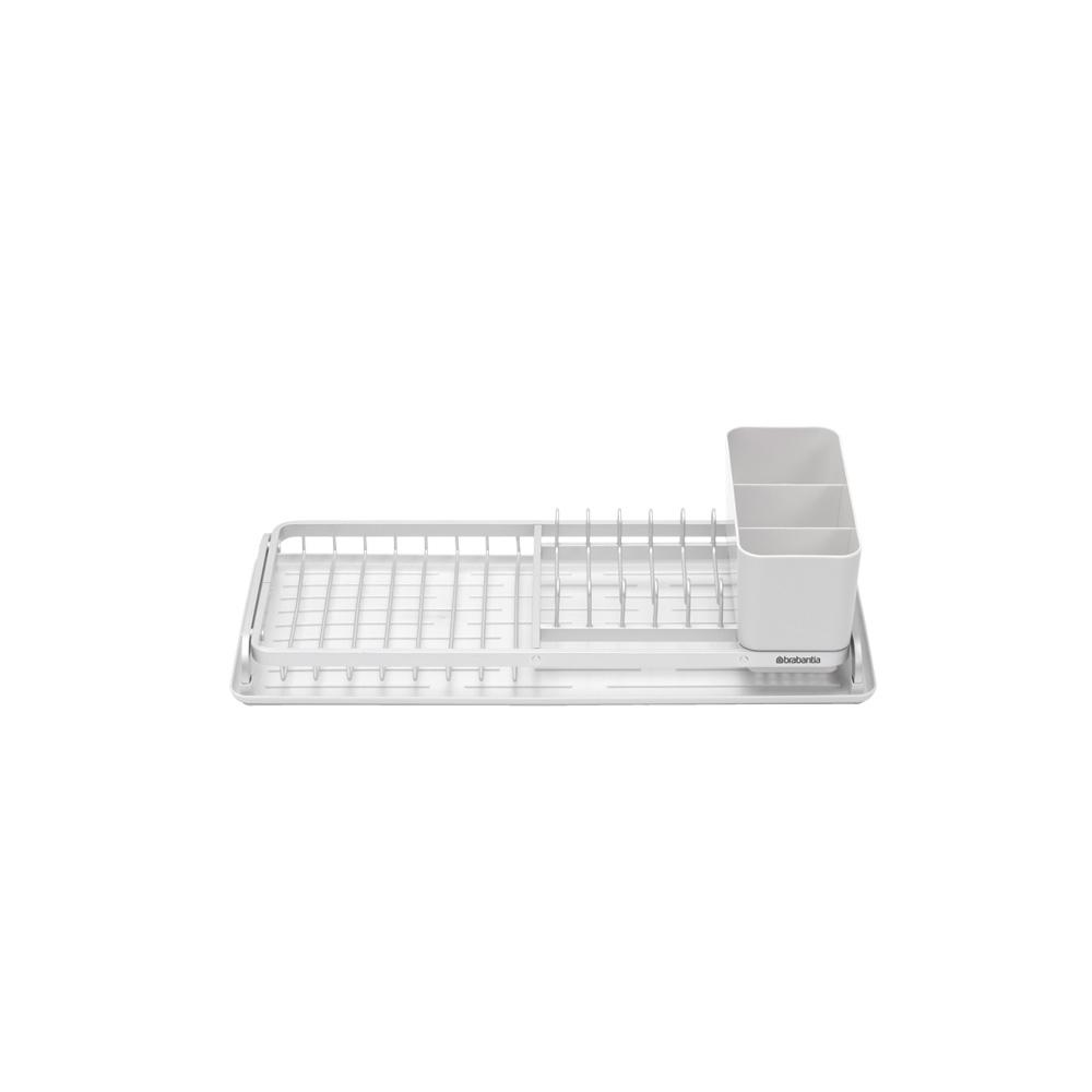 Brabantia 7.9 in. x 18.2 in. Aluminium Compact Dish Drying Rack in Light Gray
