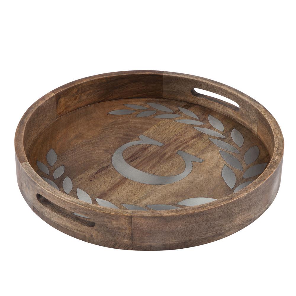 round wood serving platter