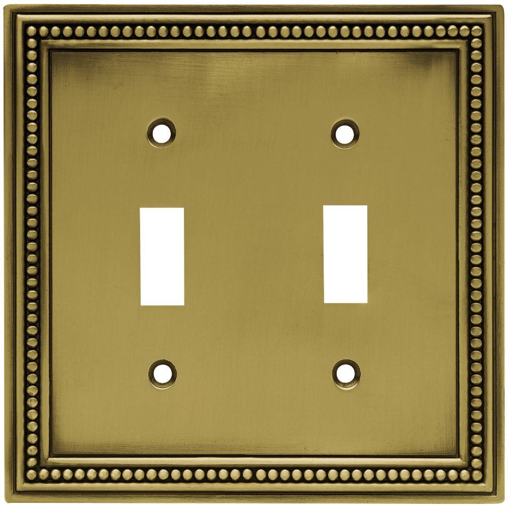 Reviews for Hampton Bay Brass 2-Gang Toggle Wall Plate (1-Pack