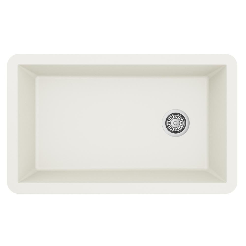 Karran Undermount Quartz Composite 32 in. Single Bowl Kitchen Sink in