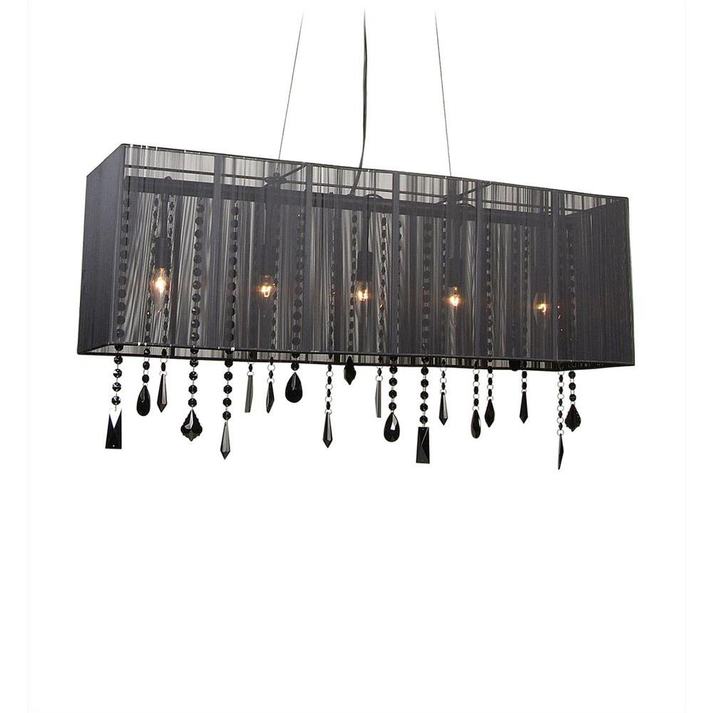 Versailles Bellora Iron And Crystal 5 Light Black Chandelier T40 146 Xavier 5 Light Black Chandelier