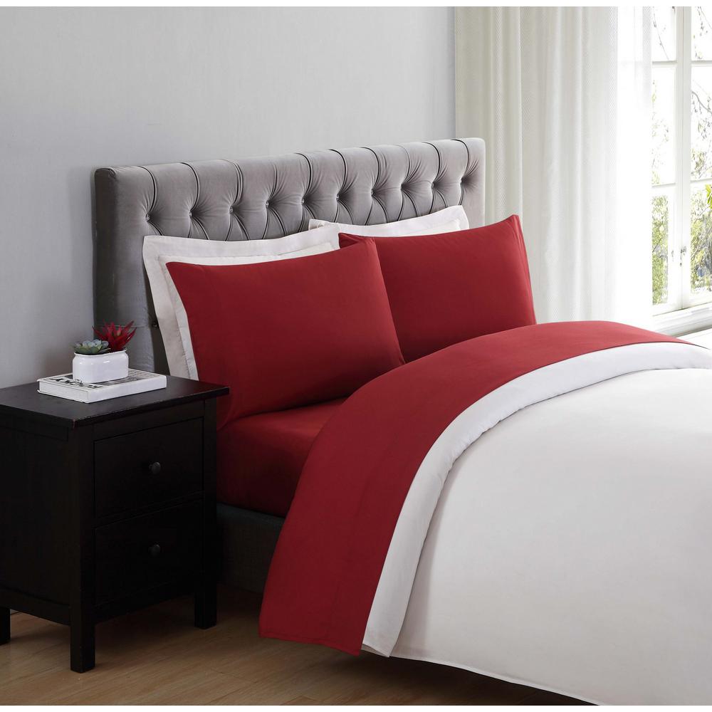 Truly Soft Everyday Red Queen Sheet Set Ss1658rdqn 4700 The Home Depot