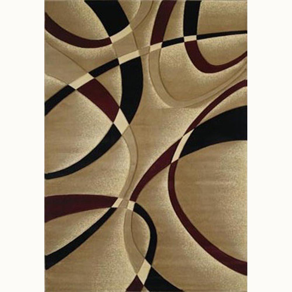 La Chic Burgundy 8 Ft X 11 Contemporary Area Rug 510 21334 811 Contemporary Area Rug