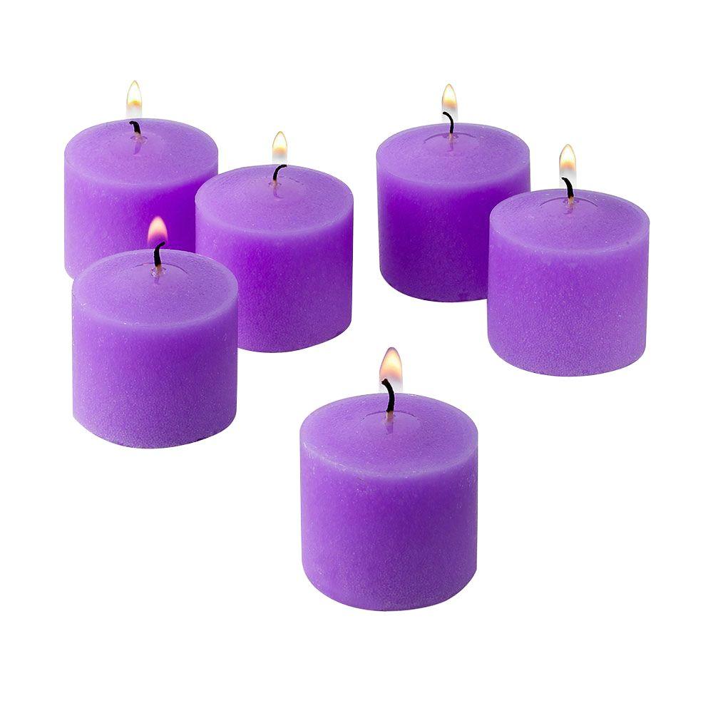 Zest Candle 2 in. Lavender Round Glass Votive Candles (12Box)CVZ045 The Home Depot