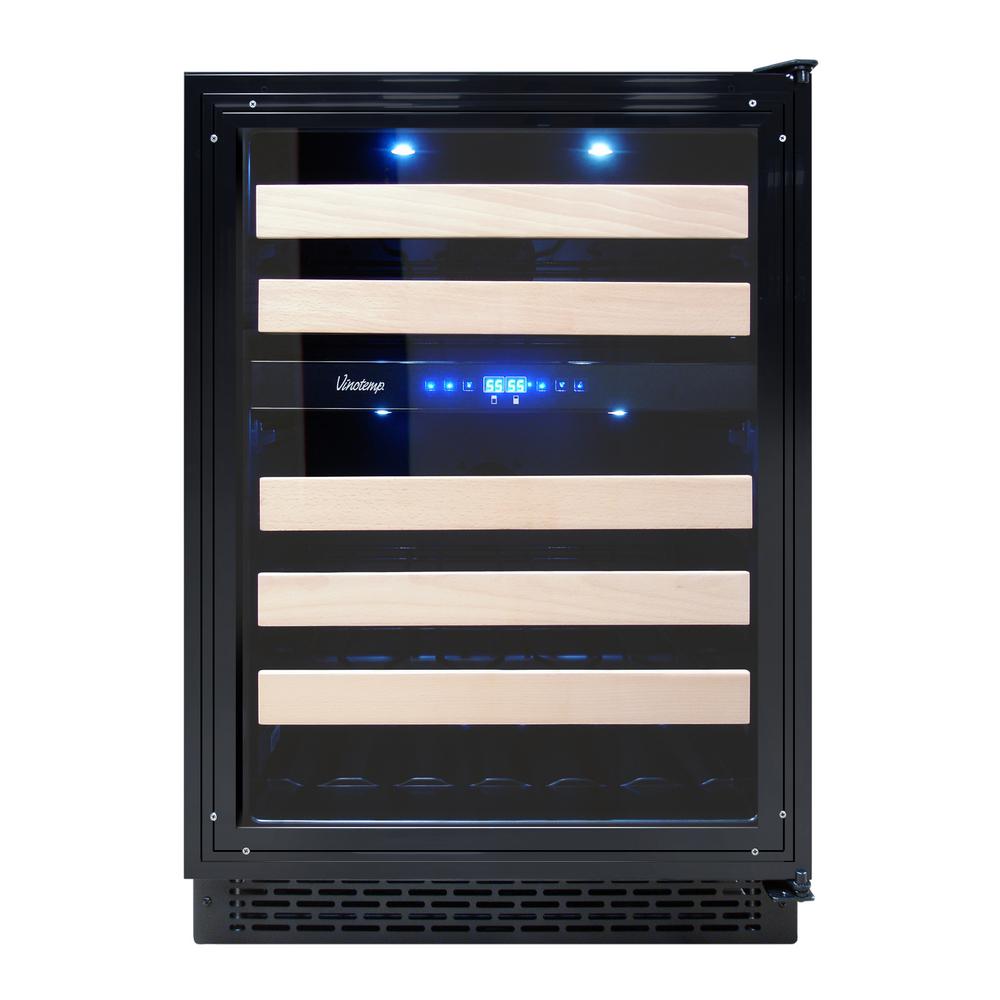 Vinotemp Dual Zone 23 4 In 46 Bottle Panel Ready Built Wine Vinotemp Dual Zone 23 4 In 46 Bottle Panel Ready Built Wine Cooler