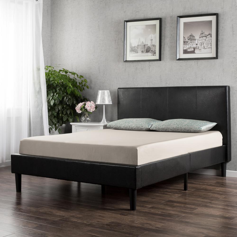 Zinus Gerard Faux Leather Platform Bed Frame Twin Hd Wspb T The Gerard Faux Leather Platform Bed Frame Twin
