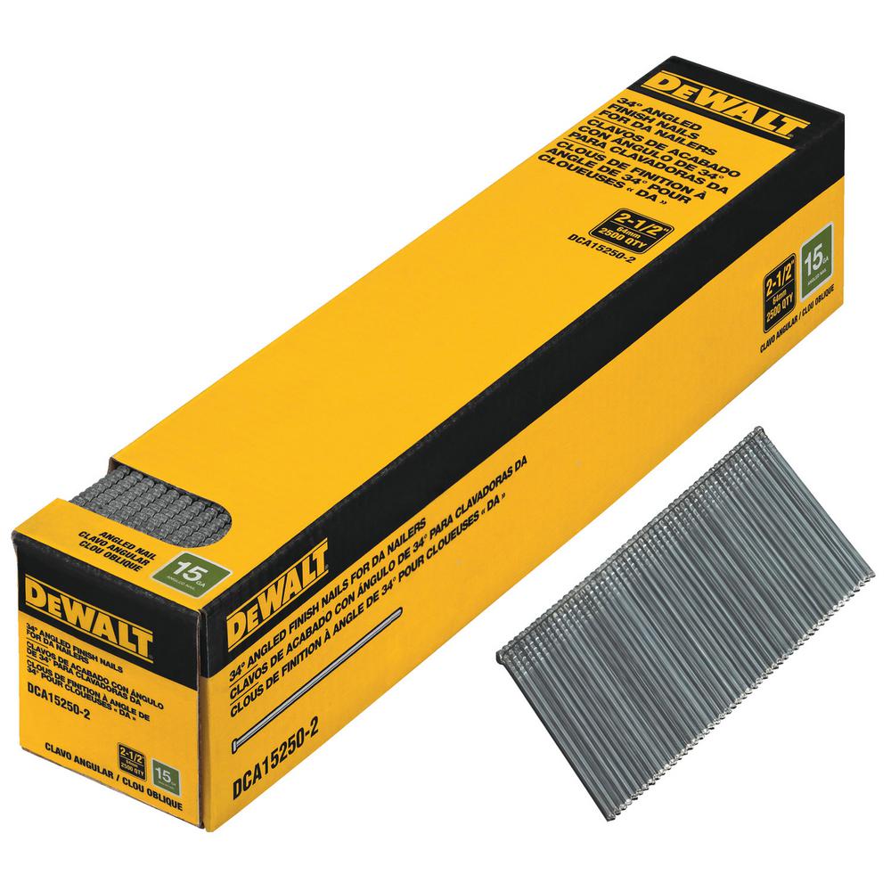 DEWALT 2 in. 16Gauge Angled Finish Nails (2500Pack)DCA16200 The