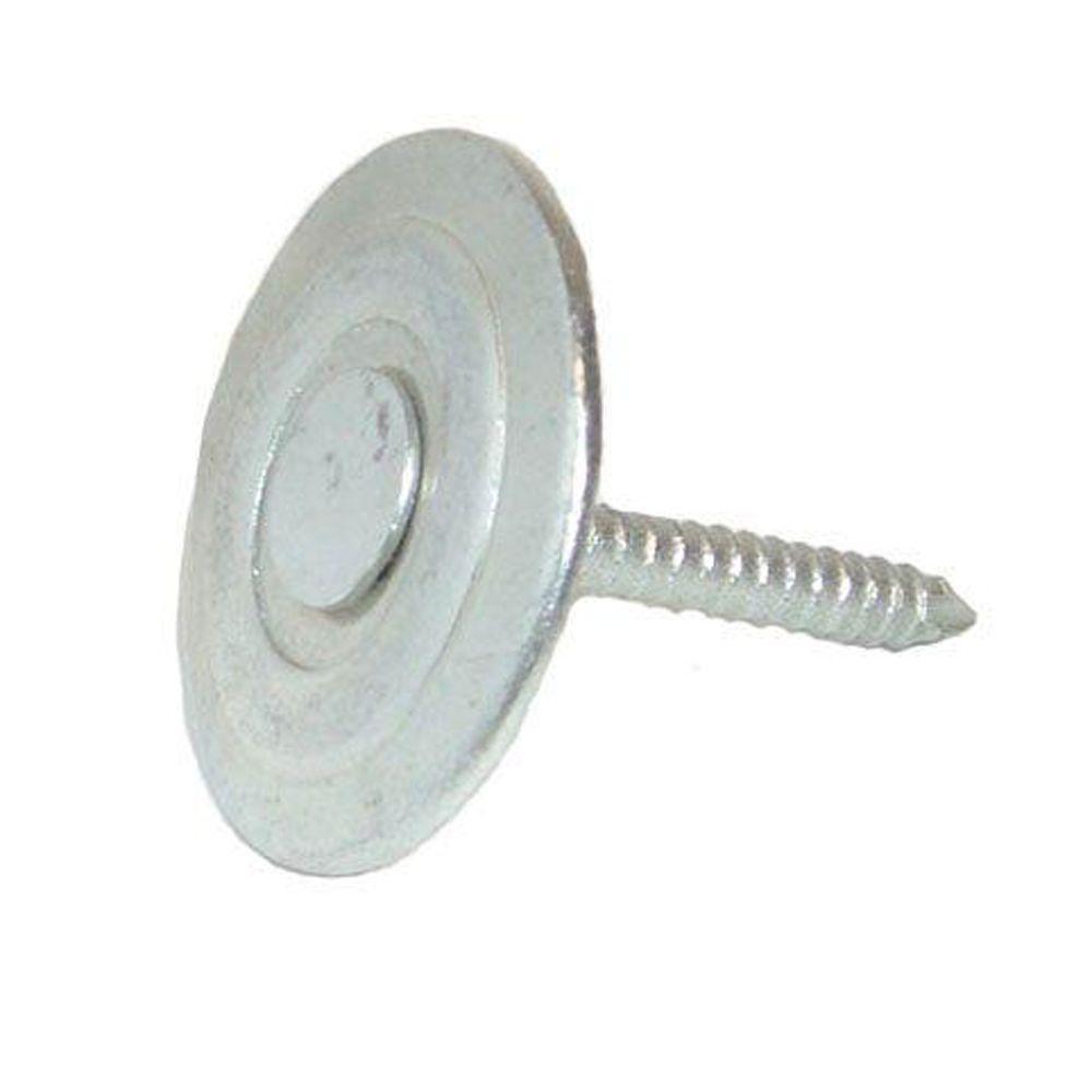 GripRite 12 x 3/4 in. ElectroGalvanized Roofing Nails with Metal Round Cap (50 lb.Pack