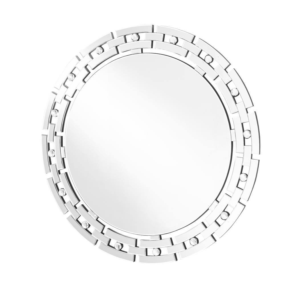 Decor Flair Emory 36 In Contemporary Round Mirror With Clear Mdf Contemporary Round Mirror With Clear Mdf Frame Shape Mounting Type D Ring Hdmir 18288 The Home Depot