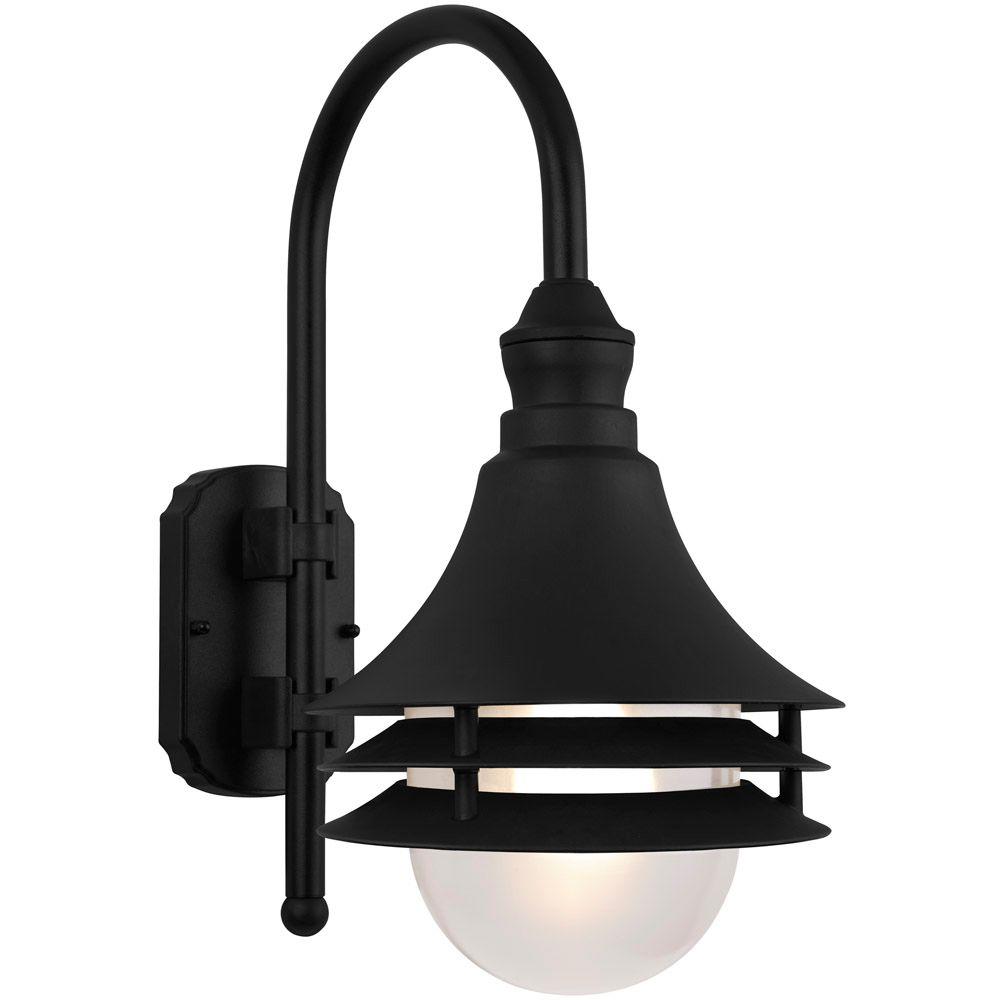 Newport Coastal Black Outdoor Batten Nautical Exterior Light-7972-18B