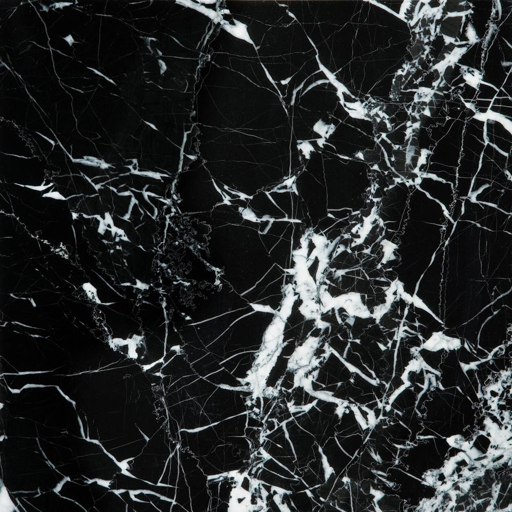 12x12 Marble Tile Natural Stone The Home Depot Marble Black And White Polished 12 01 In X Floor Wall
