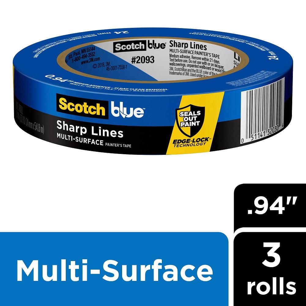 UPC 051125003216 product image for 3M Scotch 0.94 in. x 60 yds. Delicate Surface Painter's Tape with Edge-Lock (3-P | upcitemdb.com