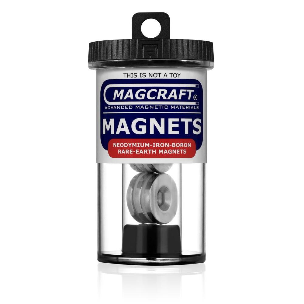 Magcraft Rare Earth 3/4 inch x 1/5 inch x 1/8 inch S Countersunk Ring Magnet... by Magcraft