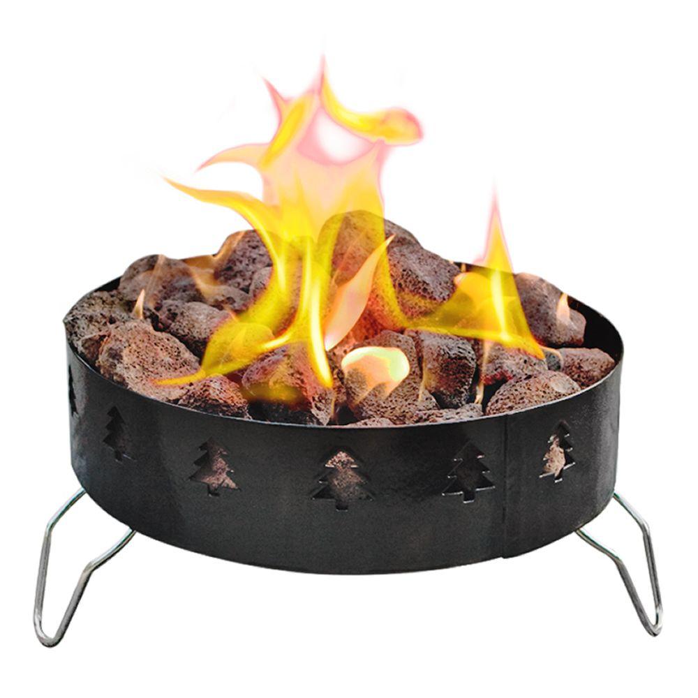 Portable Propane Pit Fire Outdoor Cooking Campfire Lava Rock 2