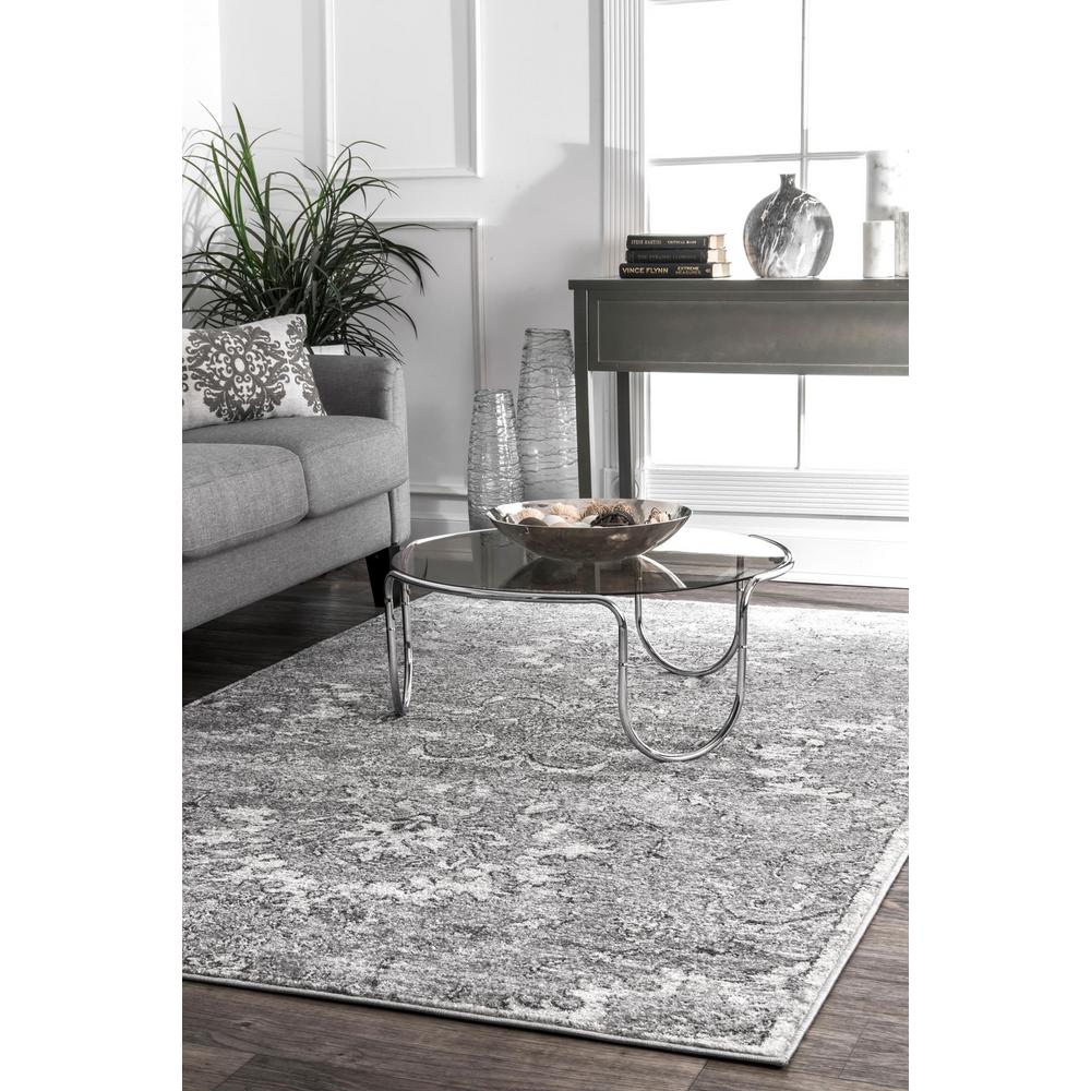 Nuloom Chastain Vintage Fl Dark Gray 5 Ft X 8 Area Rug Bdmn16a 508 The Home Depot - Chastain Gray Blue Green Area Rug Nuloom Chastain Vintage Fl Dark Gray 5 Ft X 8 Area Rug Bdmn16a 508 The Home Depot - Chastain Gray Blue Green Area Rug
