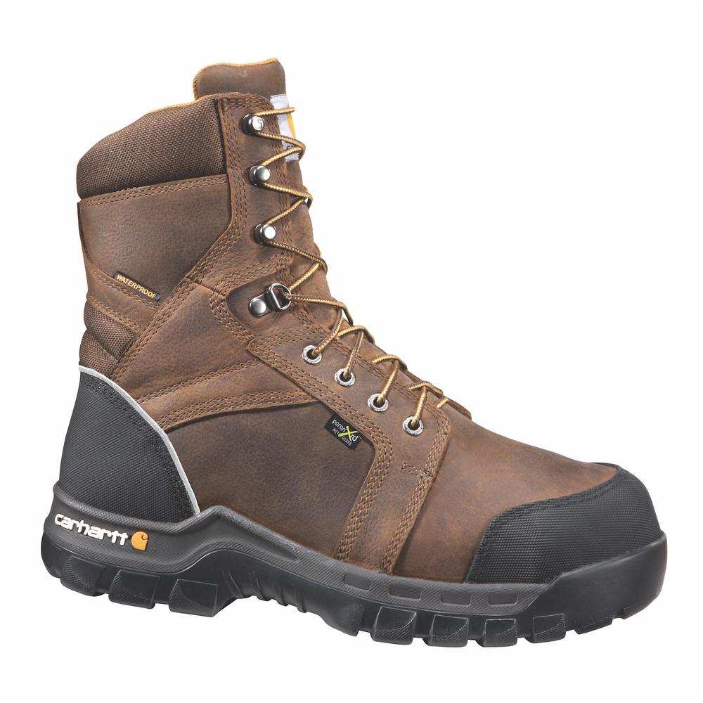 Carhartt Rugged Flex Men's 09W Brown Leather Waterproof Internal Met ...