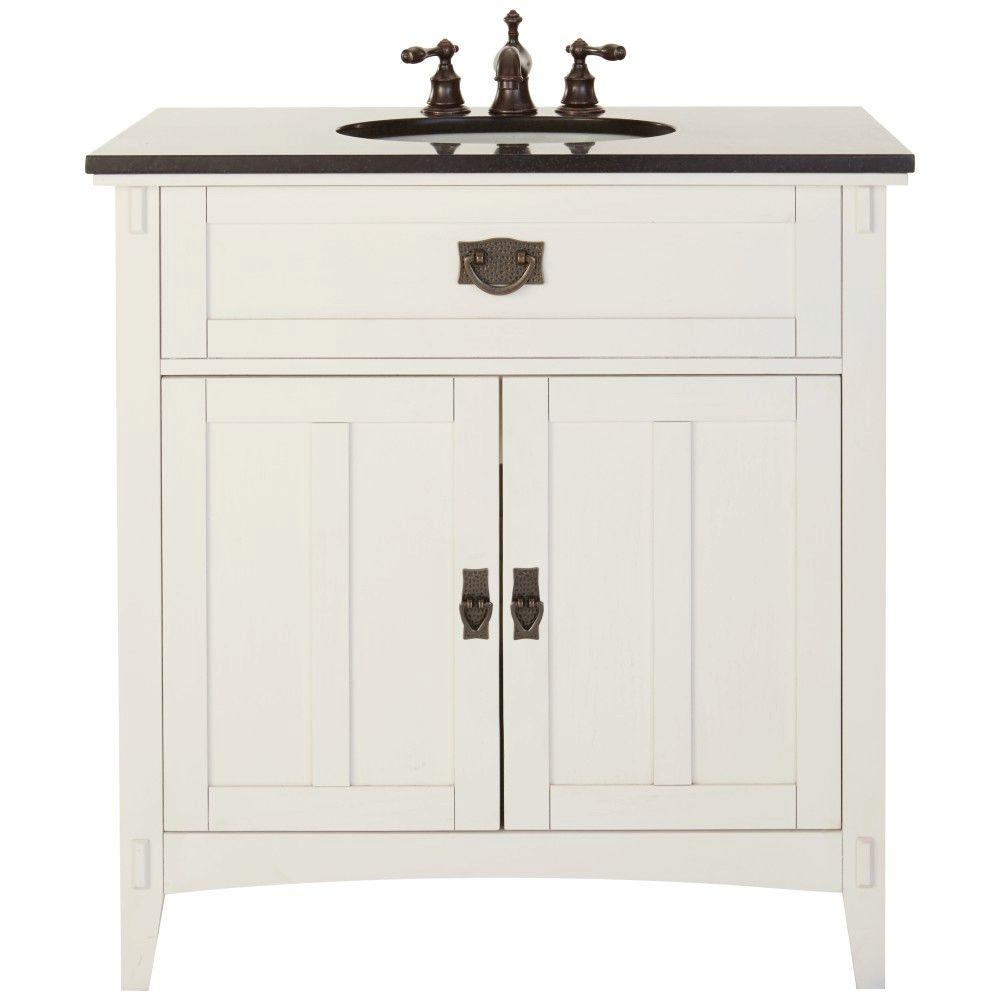 Home Decorators Collection Artisan 33 in. W Bath Vanity in White with