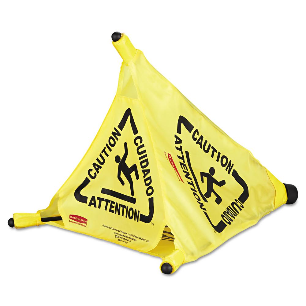 Rubbermaid Commercial Products 20 In Yellow Multi Lingual Caution