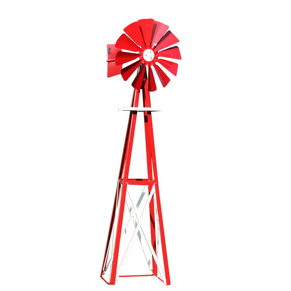 Outdoor Water Solutions 16 Ft Aeration Windmill 4 Legged Wooden