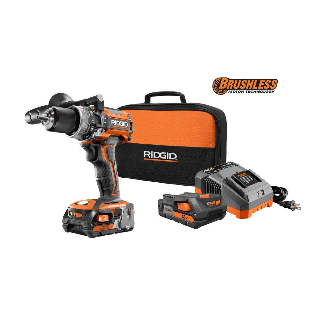 Ridgid 18-Volt Gen5x Lithium-Ion 1/2 inch Cordless Brushless Compact Hammer... by RIDGID