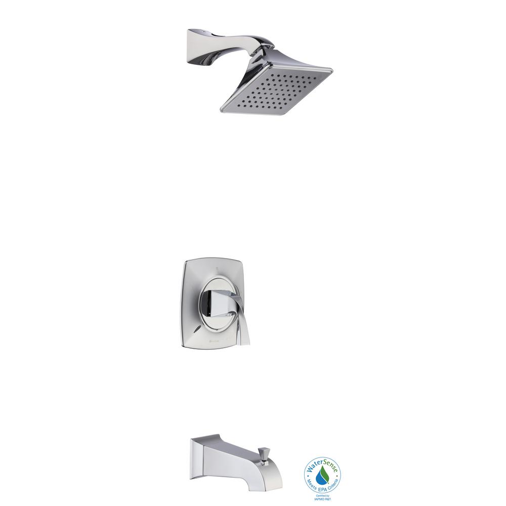 Glacier Bay Leary Curve Single Handle 1 Spray Tub And Shower Faucet In Chrome Valve Included 9824