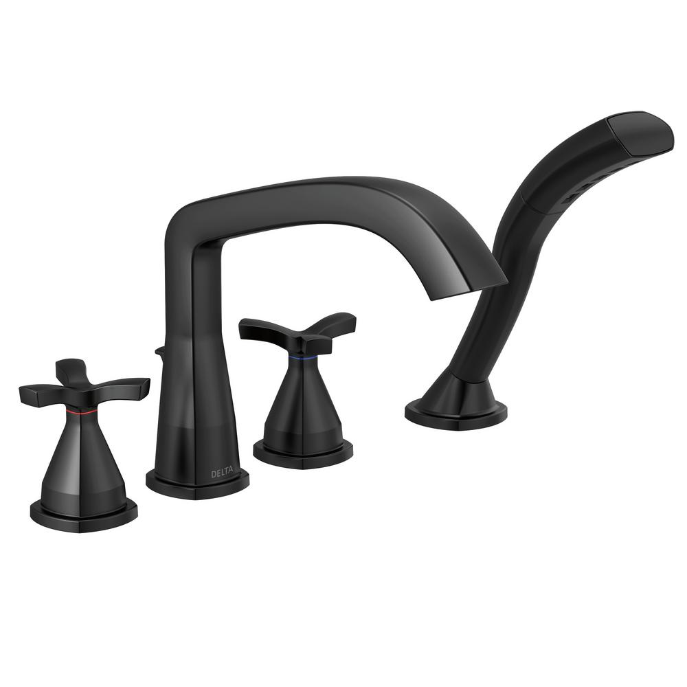 Delta Stryke 2Handle Deck Mount Roman Tub Faucet Trim Kit with