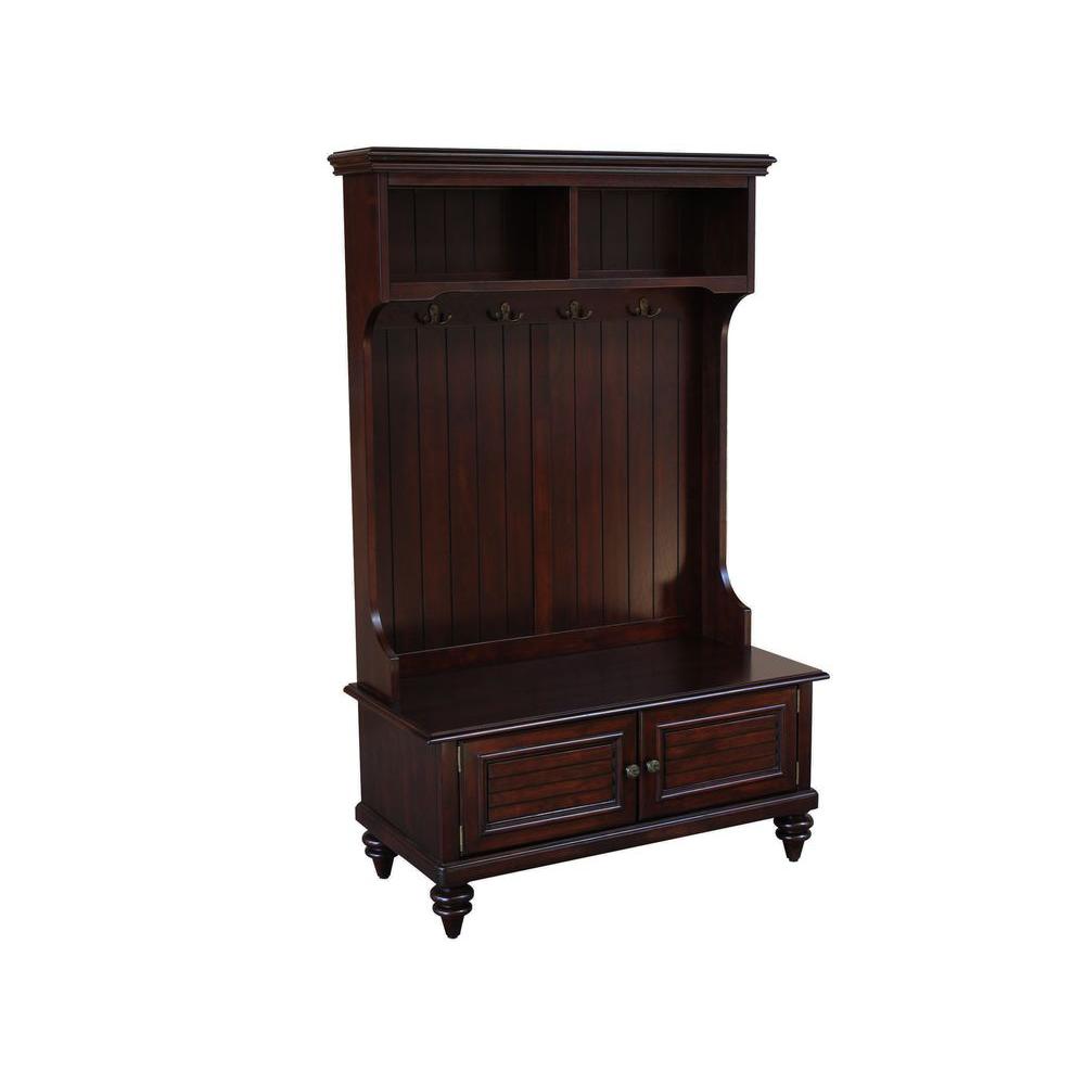 Home Styles Naples White Hall Tree 553049 The Home Depot