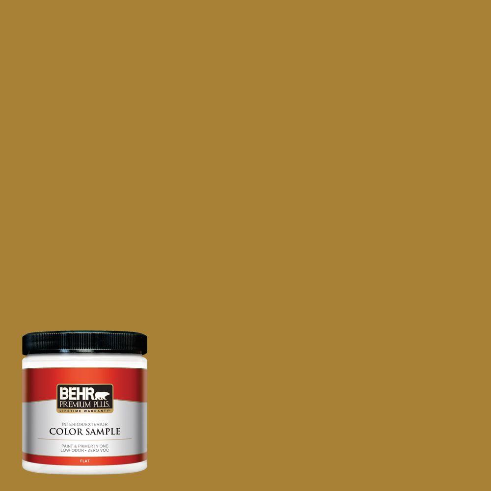 Behr Premium Plus 8 Oz 340d 7 Golden Green Flat Interior Exterior 340d 7 Golden Green Flat Interior Exterior