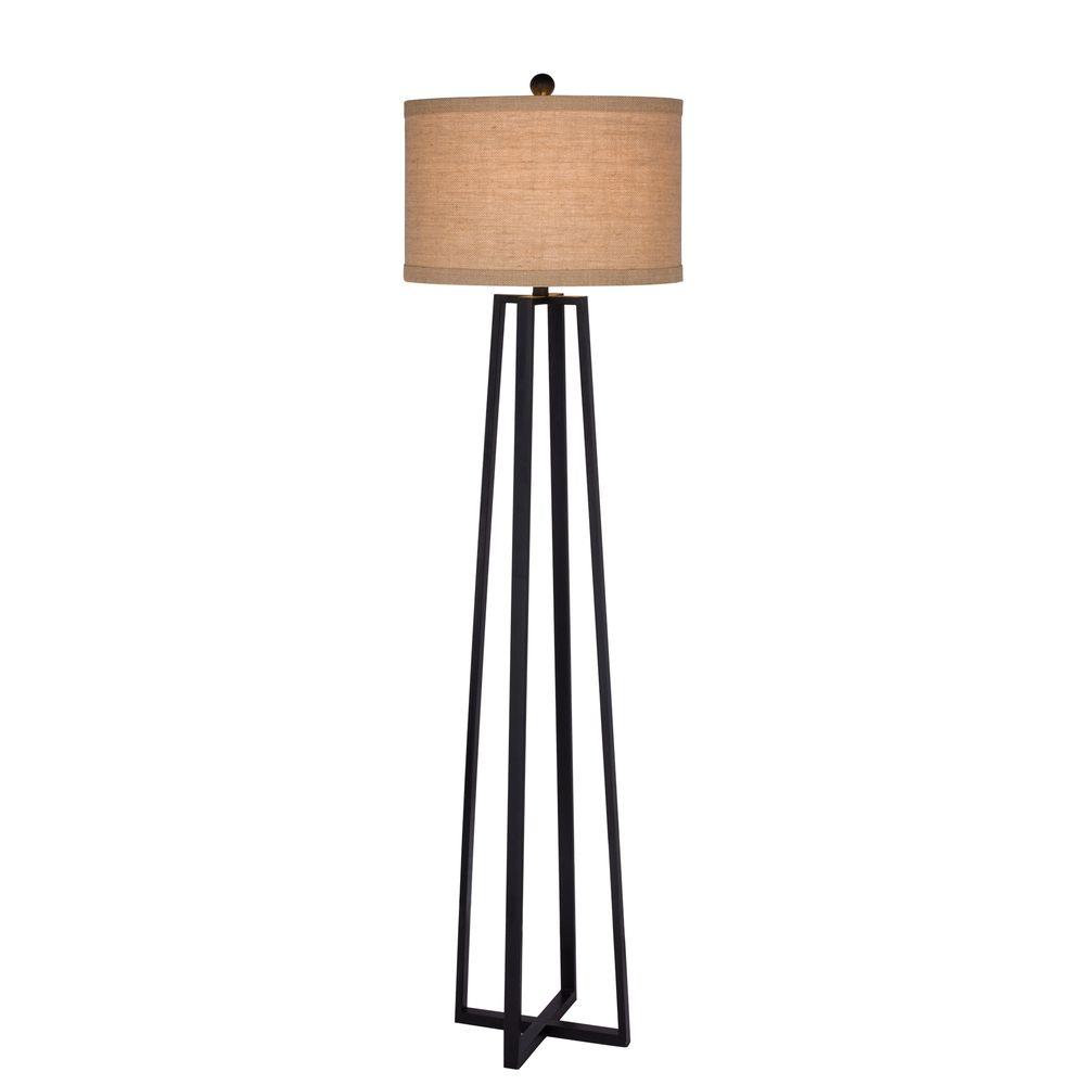 Fangio Lighting 62 In Black Molded Metal Floor Lamp 1477 The Home Black Molded Metal Floor Lamp