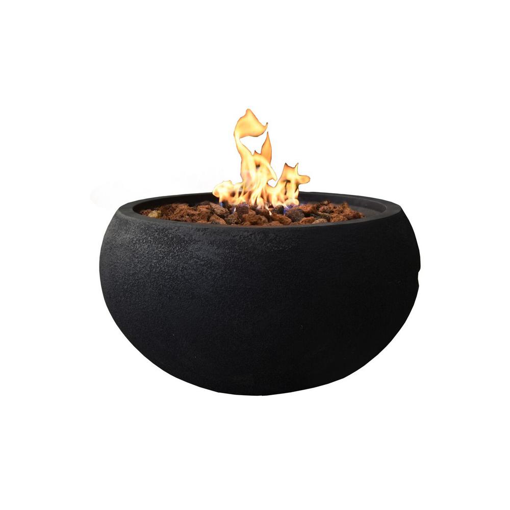 Modeno York 26 8 In Round Concrete Propane Fire Bowl In Propane