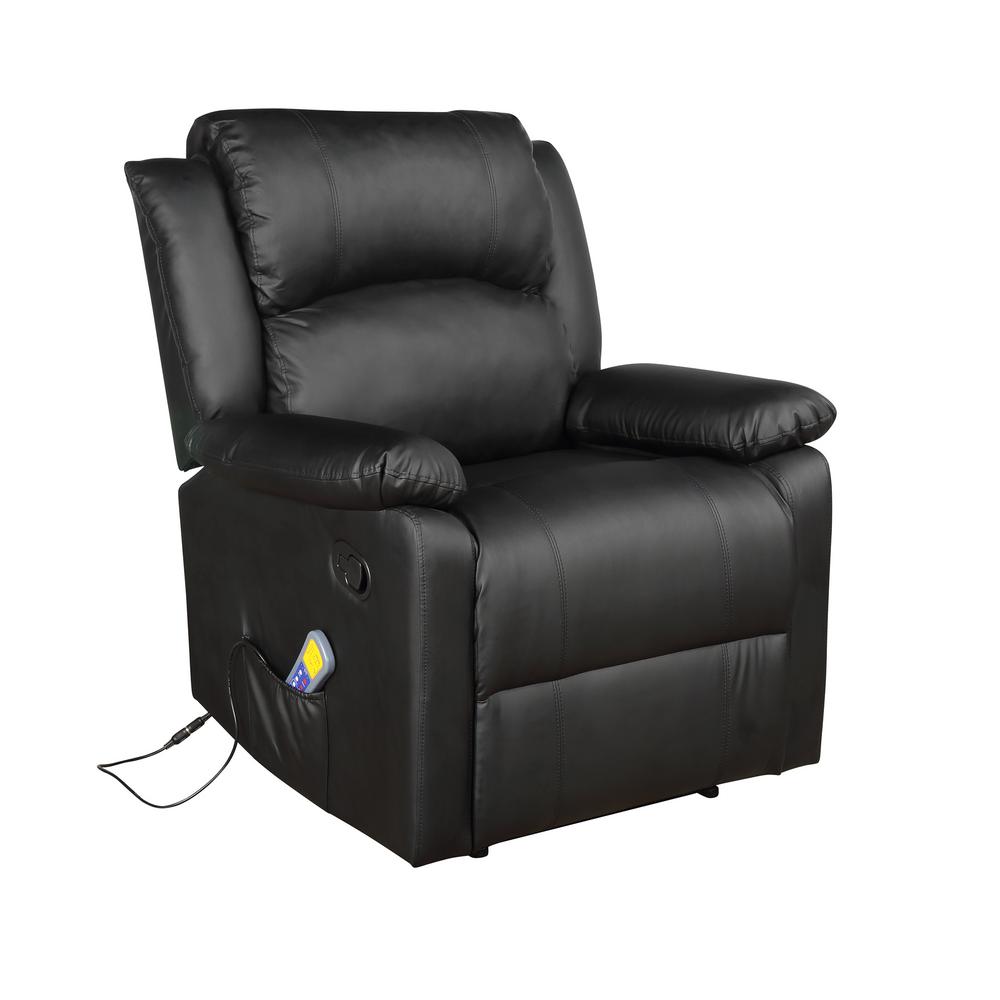 Merax Black Power Massage Reclining Chair With Heat And Massage