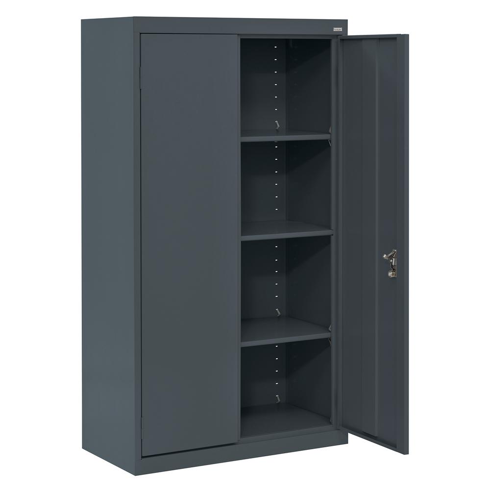 Sandusky System Series 36 in. W x 64 in. H x 18 in. D Charcoal Double ...