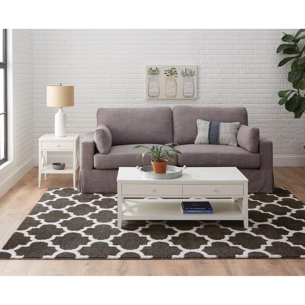 Stylewell Seyward Grey 8 Ft X 10, Grey Living Room Rug