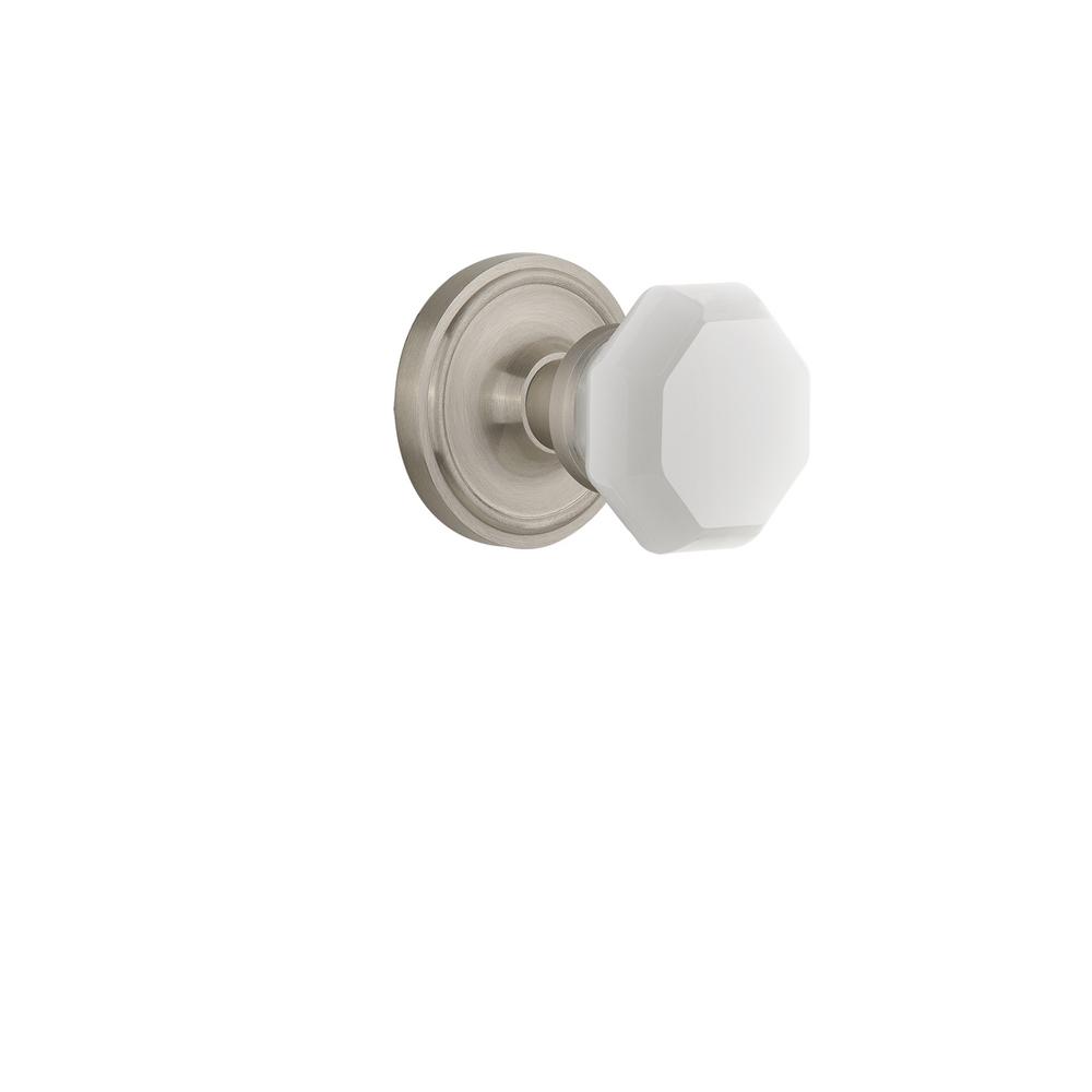 Nostalgic Warehouse Classic Rosette 2 3 8 In Backset Satin Nickel