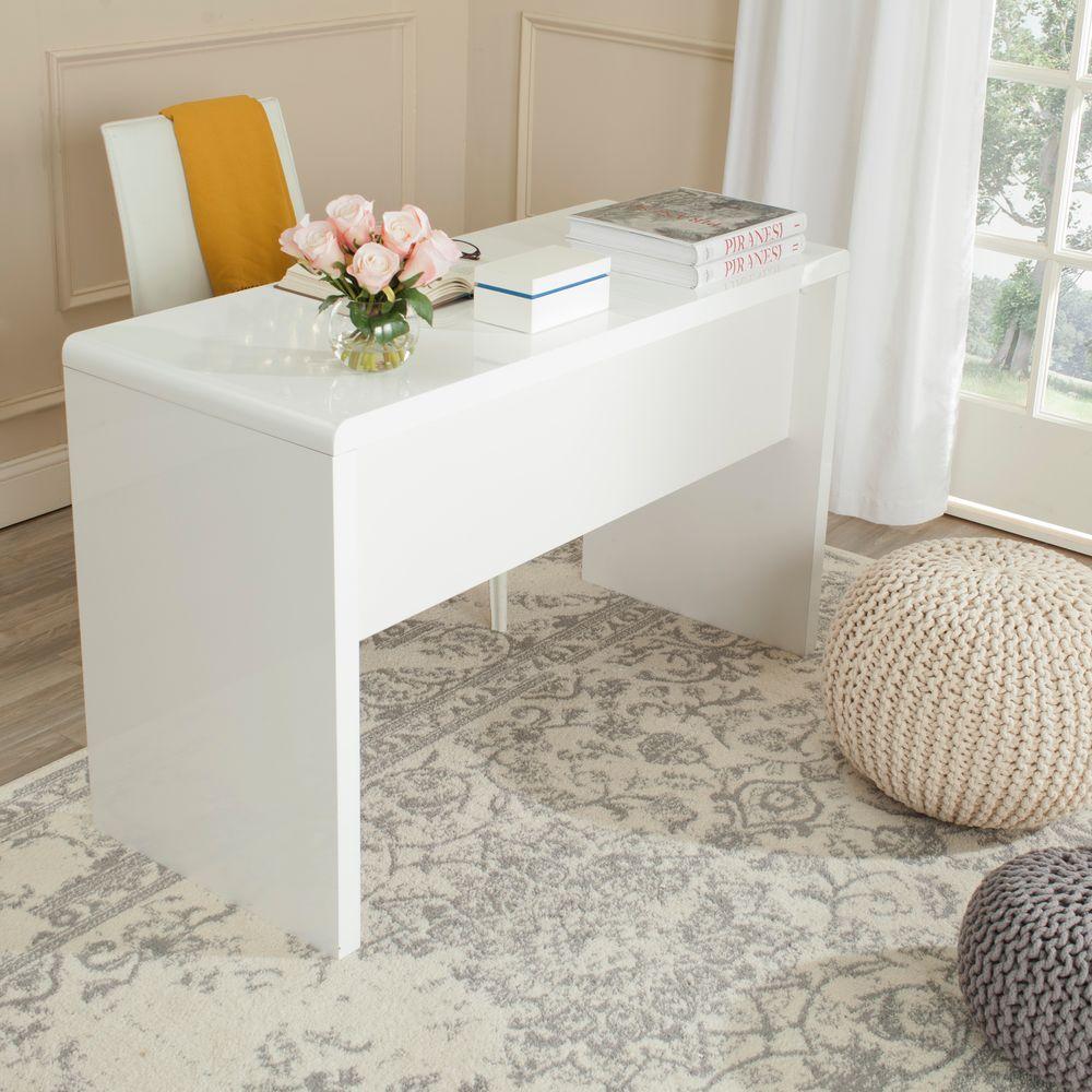 Safavieh Kaplan White Desk Fox2201a The Home Depot