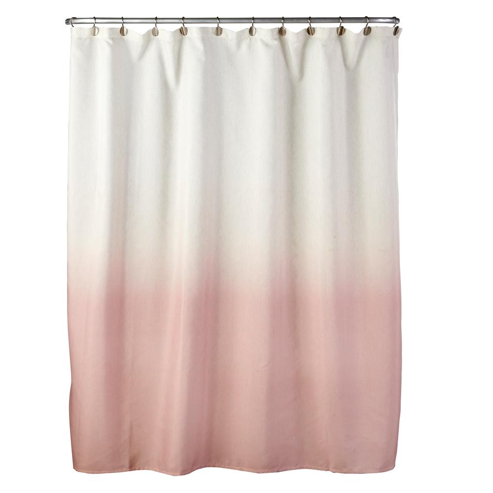 pink shower curtain