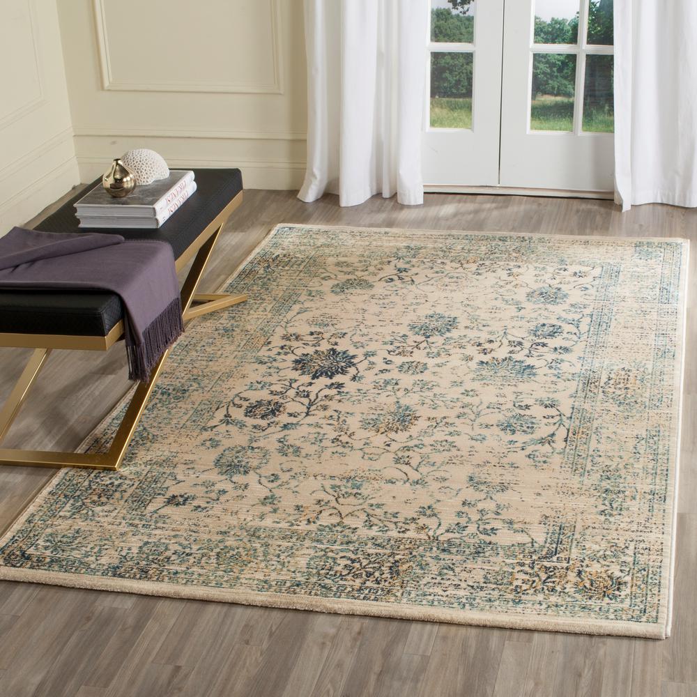 Safavieh Evoke Beige/Turquoise 4 ft. x 6 ft. Area Rug-EVK510F-4 - The ...