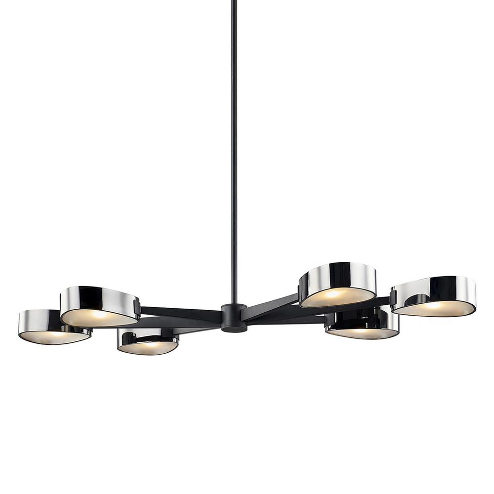 Troy Lighting Allisio 6 Light Carbide Black And Chrome Troy Lighting Allisio 6 Light Carbide