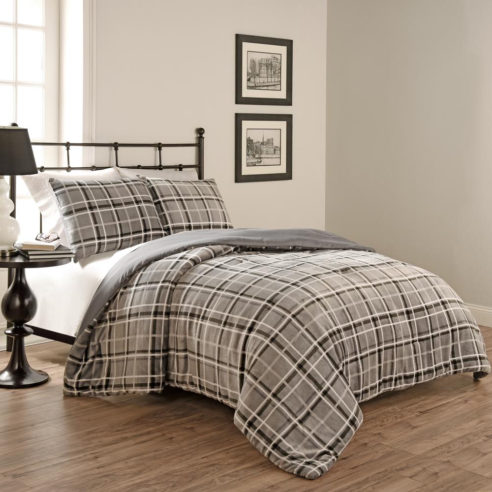 Beautyrest Casimir Plaid Comforter Set 3 Piece 15797beddkngsmk