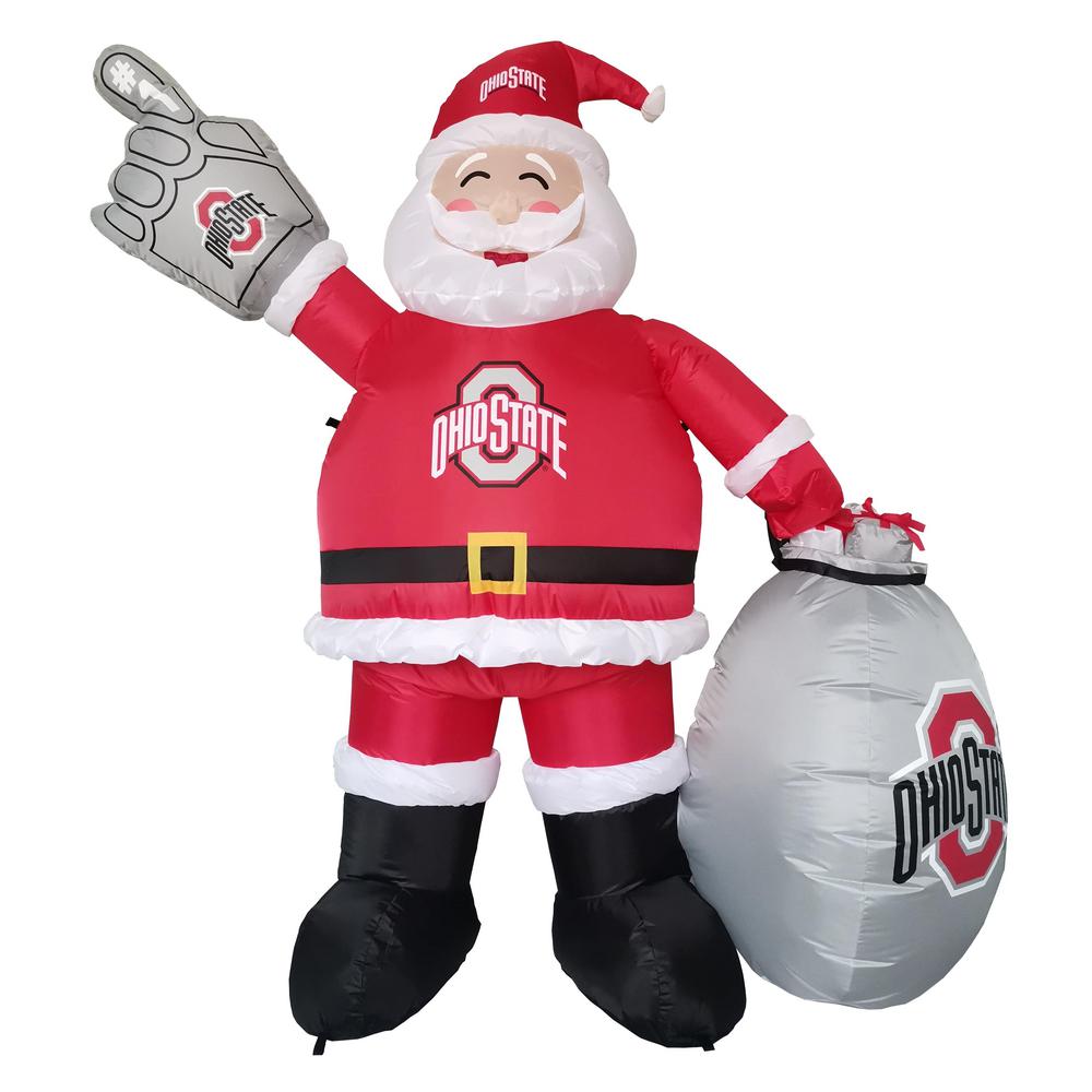 logobrands 7 ft. Ohio State Santa Inflatable620324 The Home Depot